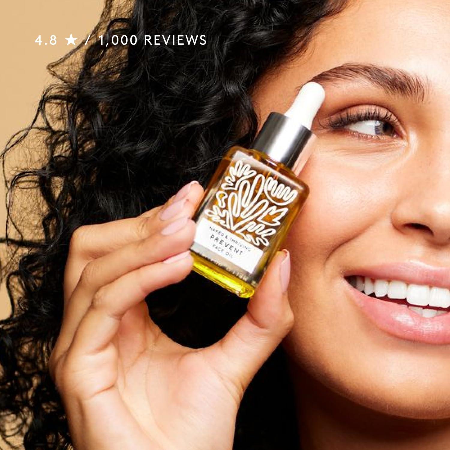 Naked + Thriving Naked + Thriving Prevent Anti-Aging Facial Oil - Vegan, Naturally-Derived Skin Care & Face Oil (1.18 oz/35 mL)