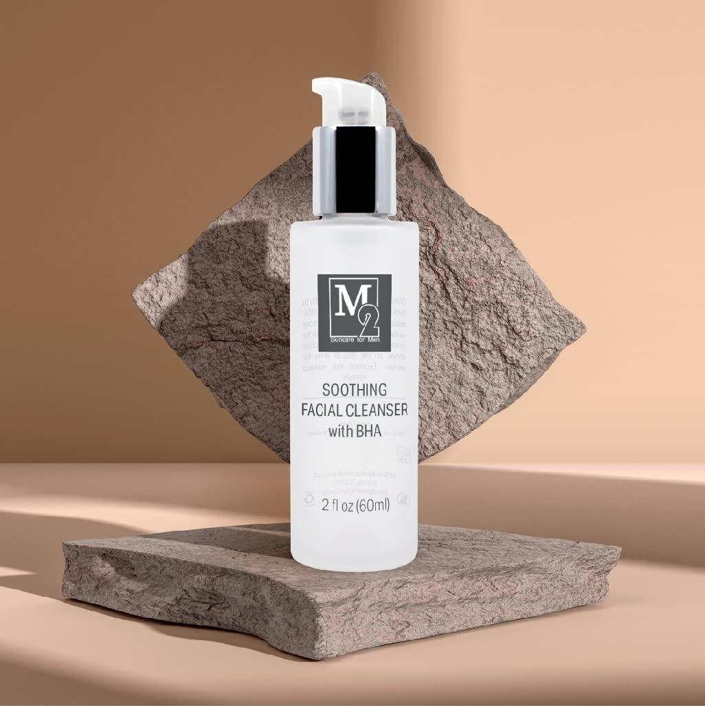 M2 M2 Soothing Antioxidant Facial Cleanser with BHA + Aloe + Borage Leaf Extract Skincare for Men | Clean & Natural