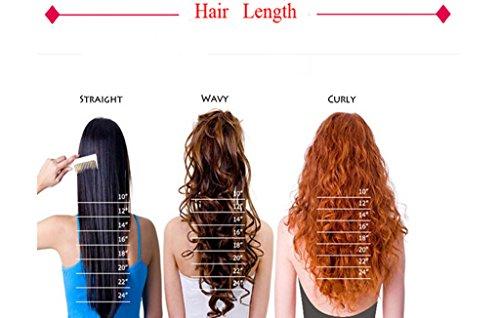 RemeeHi Remeehi 3/4 Half Wig Brazilian Remy Human Hair Wigs Body Wave Clip in None Lace Half Wig(18" 180g 8#)