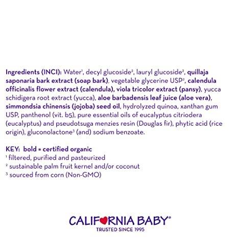 California Baby California Baby Tea Tree & Lavender Baby Shampoo And Body Wash - Allergy Tested Baby Soap and Toddler Shampoo, for Dry, Sensitive Skin, 100% Plant-Based - USDA Certified, 251 mL / 8.5 fl. oz.