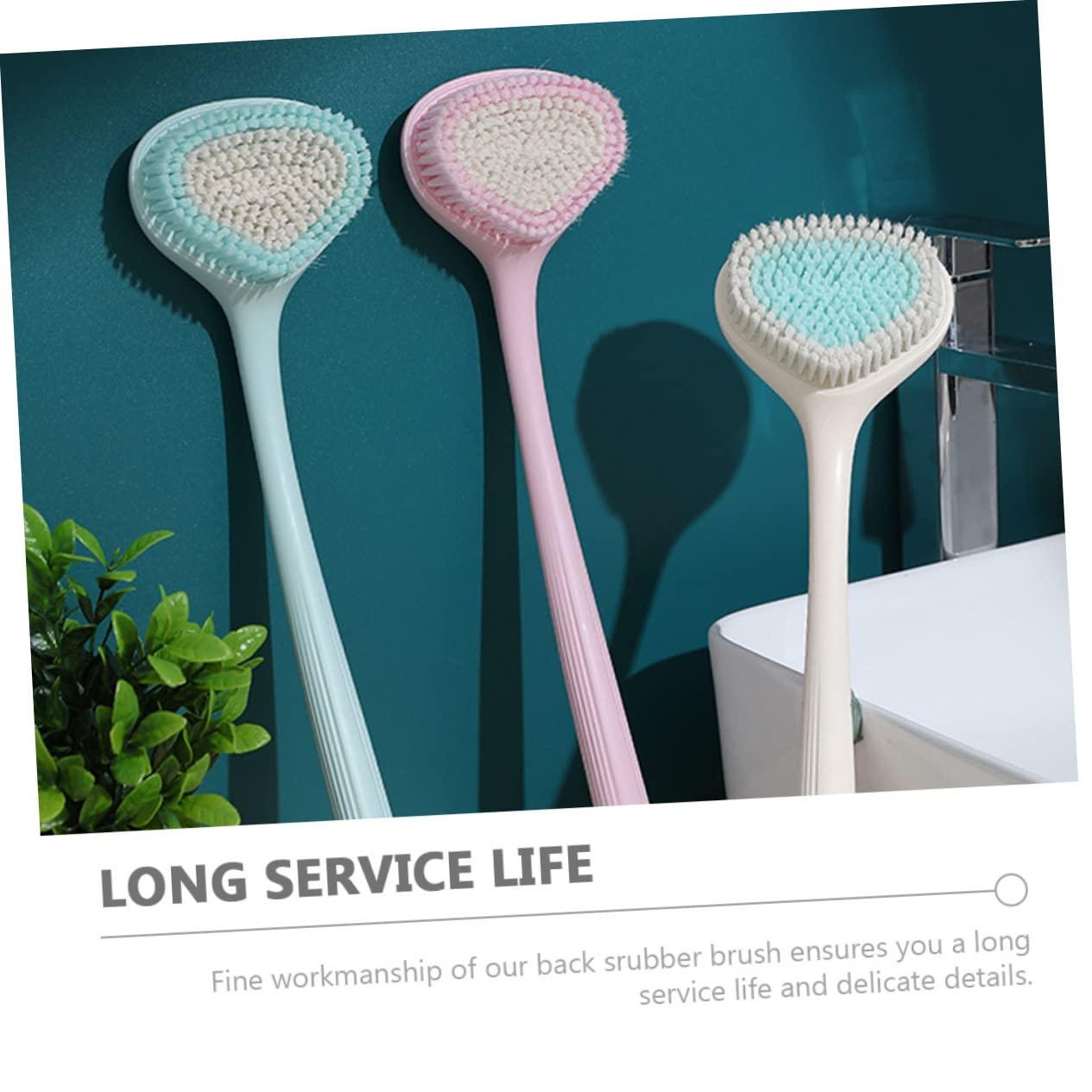 Baluue Baluue Long Handle Scrub Brush Handle Shower Brush Bath Back Brush with Long Handle Back Brush for Shower Bath Scrub Brush with Long Handle Bathtub Scrubber Back Rub Towel Body Pink Pbt