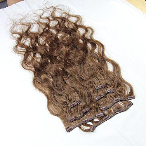 Nubian Crown Hair Clip in Hair Extensions - REAL HUMAN HAIR - 70 Grams - 16-22 Inches - 28 Colors Available (18 Inches, 33)