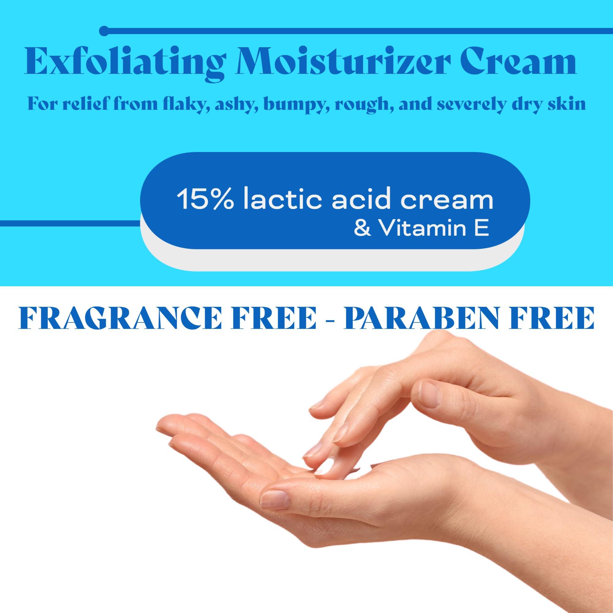 LACTIZAL LACTIZAL Repair & Restore Cream With 15% Lactic Acid 12 oz Tub 2-in-1 Exfoliator and Moisturizer For Extream Dry Skin