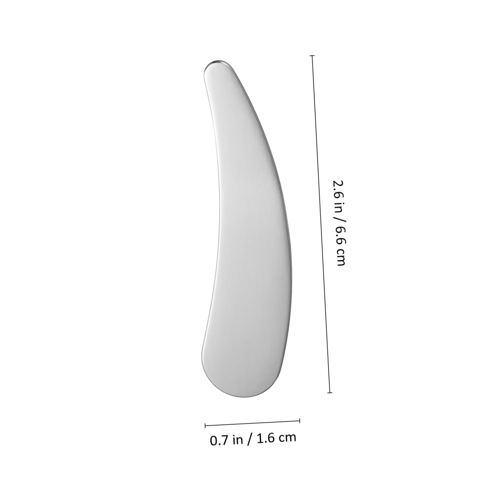 SOESFOUFU SOESFOUFU Stainless Steel Makeup Spatula 2 in 1 Skincare Applicator Eye Cream Spatula Lotion Spatula Reusable Beauty Scoop for Skin Types