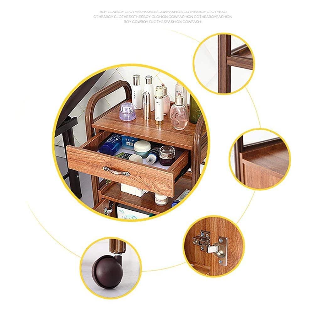 UWEREBFM UWEREBFM Carts Tray Trolley Diner Cart Dining Car Beauty Salon Trolley Beauty Salonller Beauty Equipment Cart Barber Shop Rack Ha