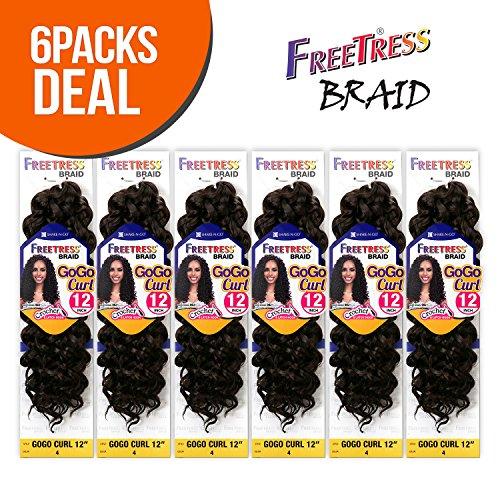 Freetress FreeTress Synthetic Hair Crochet Braids GoGo Curl 12" (6-Pack, 27)