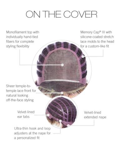 Hair u wear Raquel Welch On The Cover Short Pixie Cut Wig With Texture and Soft Waves, Average Cap Size, RL4/10SS Iced Java