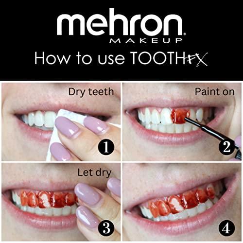 Mehron Mehron Makeup Tooth FX with Brush (.25 ounce) (Blood red)