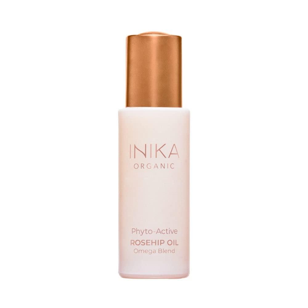 INIKA INIKA Organic Phyto-Active Rosehip Oil. Luxurious blend of Rosehip and antioxidant rich botanical Extracts to protect, plump and smooth skin. Natural, Vegan and Cruelty-Free Formula.