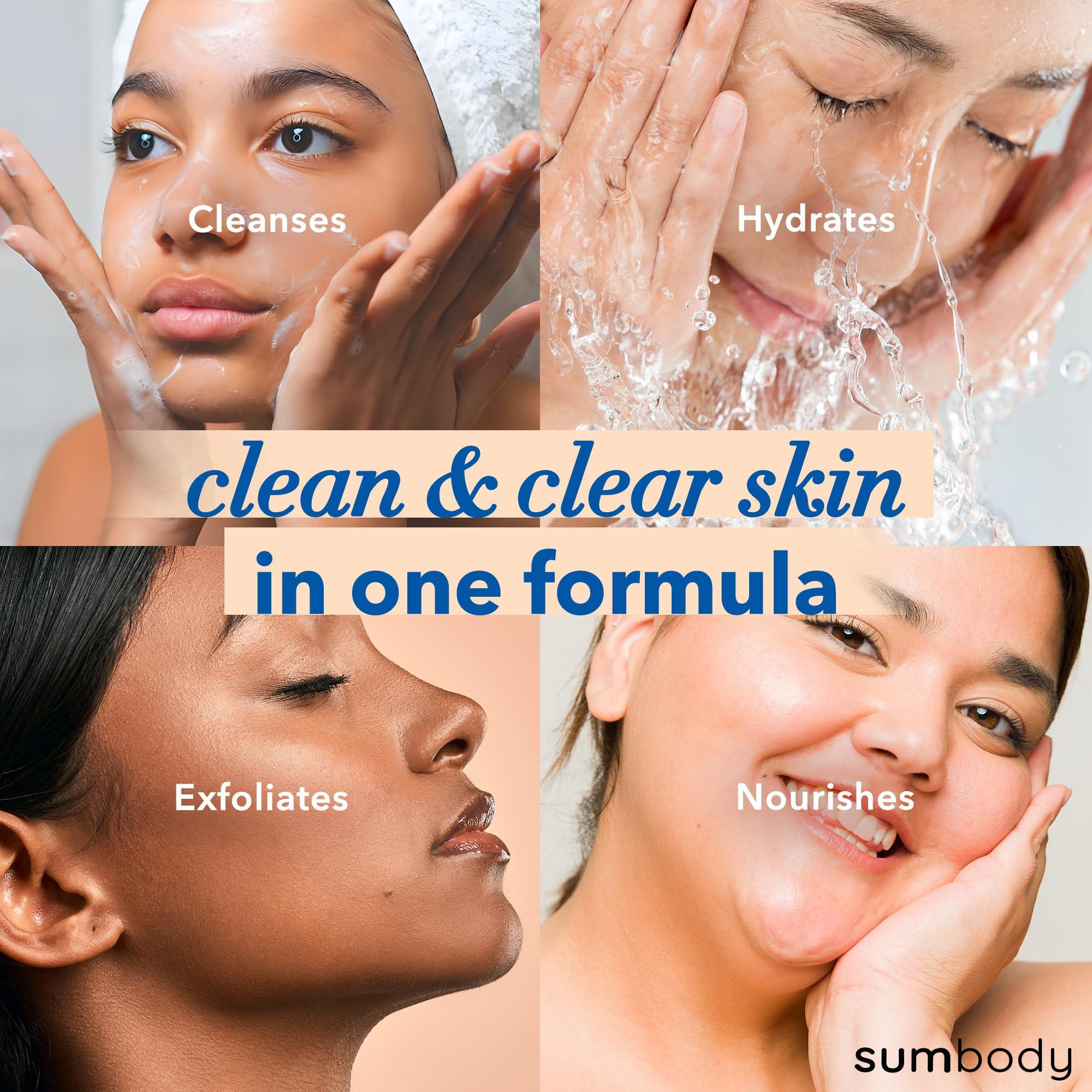 Sumbody Sumbody Face Wash for Women & Men Goat Milk Cleanser (4oz) Cruelty Free Face Wash, Organic Gentle Face Cleanser with AHAs & Vitamins for Sensitive Skin, Day and Night Face Wash Cleanser for Dry Skin