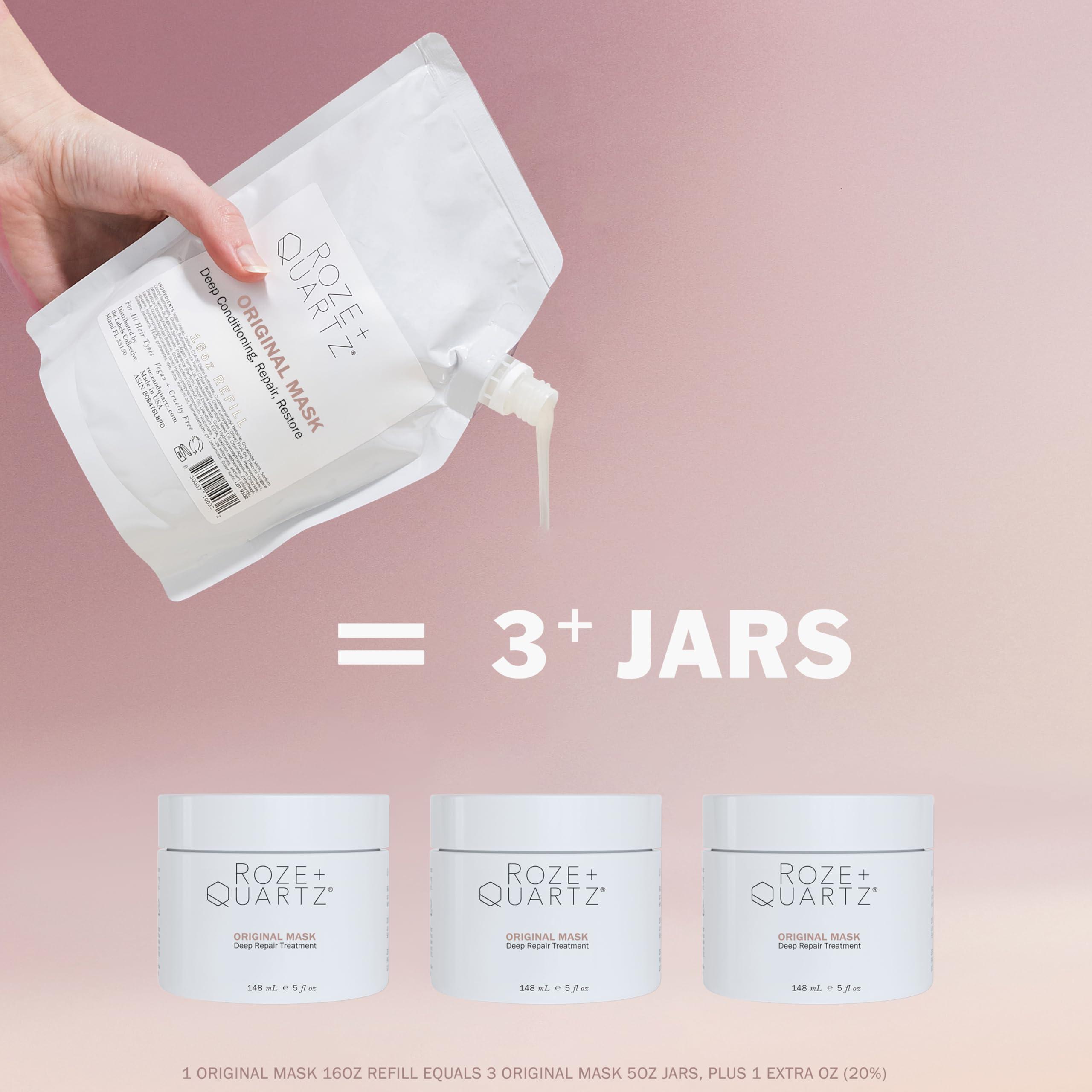 Roze + Quartz Roze + Quartz Original Hair Mask Deep Conditioning Hair Treatment for Dry Damaged Hair (5oz)