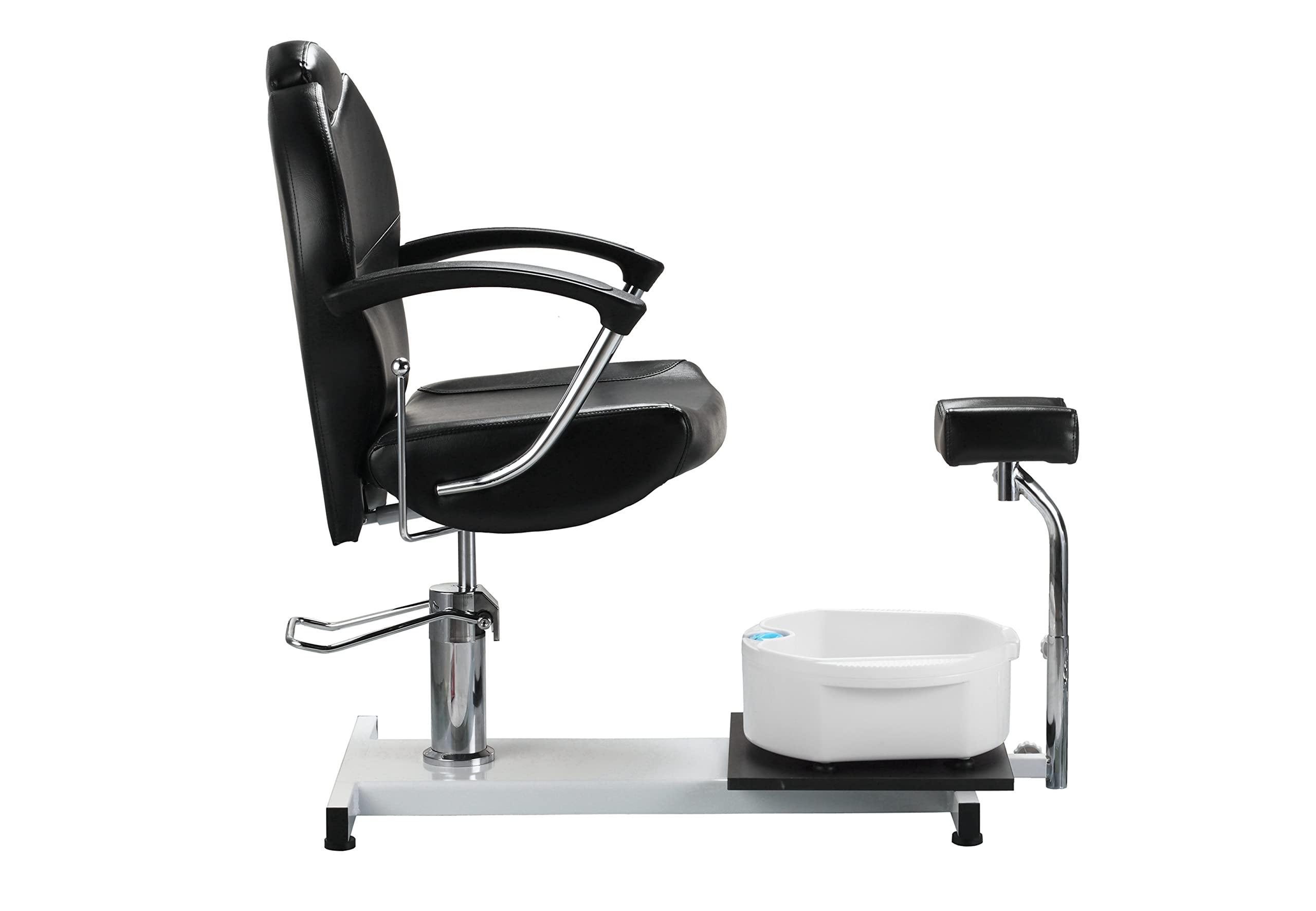 Eastmagic Eastmagic Salon Pedicure Chair Professional Spa Chair Foot Bath 360 Swivel Hydraulic Pump Reclining Chair with Bubble Massage Salon Station