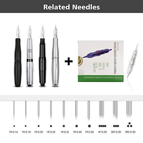 BIOMASER Cartridge Needles – BIOMASER 10PCS Sterilized Permanent Makeup Cartridge Needles Screw Thread Tattoo Needle for Permanent Makeup Machine Tattoo Pen for Eyebrow Eyeliner Lip Contour(5RL-0.25MM)