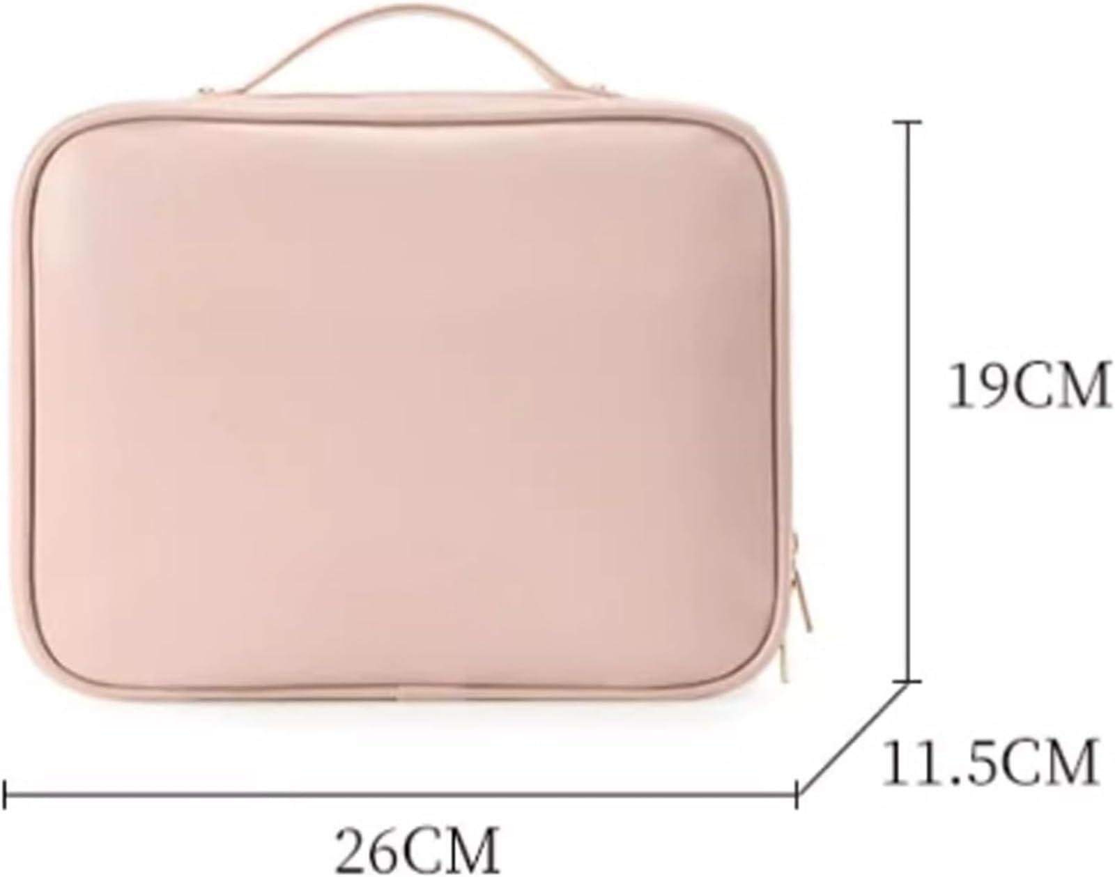 WEGS WEGS Multi-compartment Toiletry Cosmetics Bag, Cosmetic Bag, Makeup Bag, Multi Compartment Toiletry Bag, PU Leather Portable Storage Large Capacity