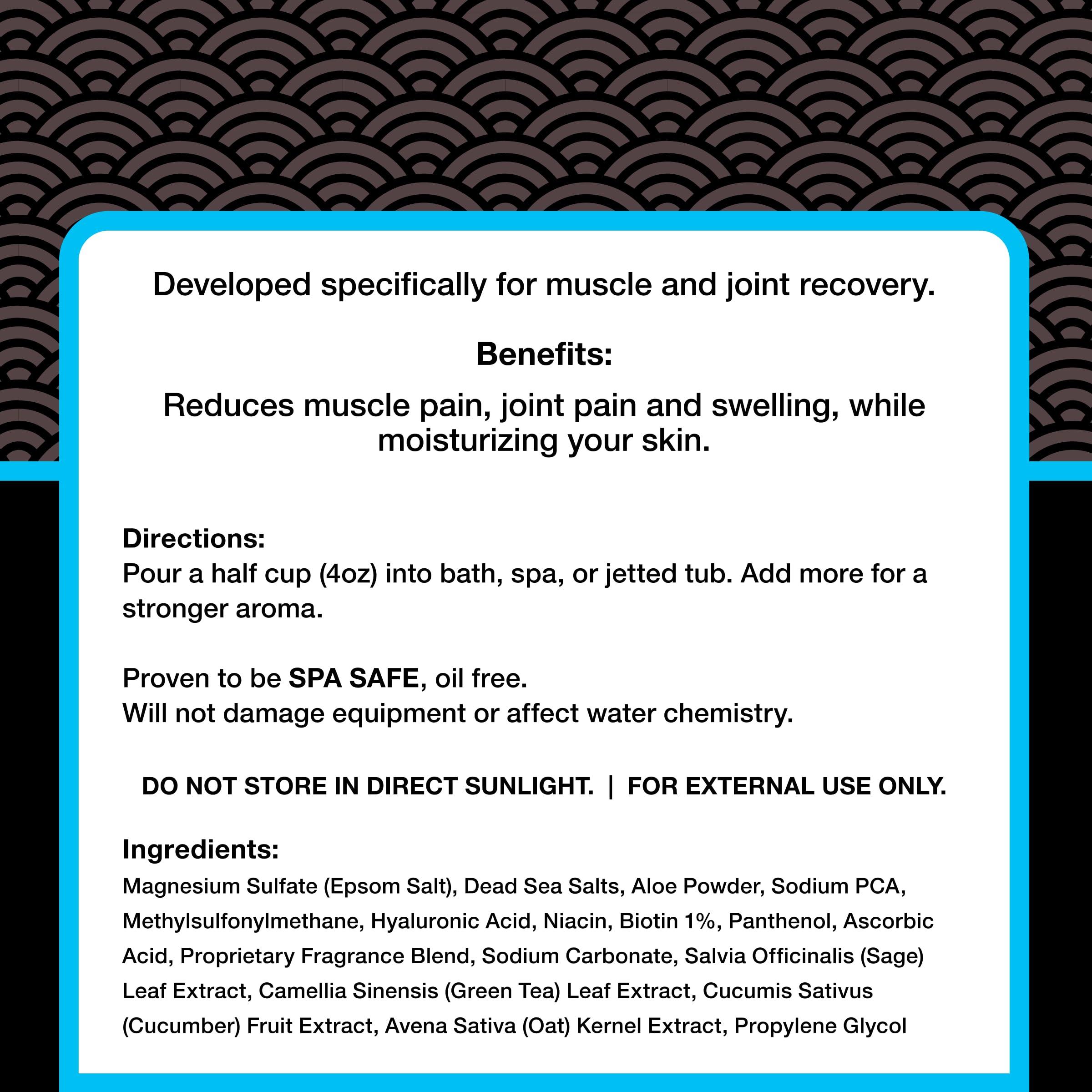 Relax Spa & Bath Relax Spa & Bath, Aromatherapy Bath Salts, Epsom Salt Bath Soak, Dead Sea Salt for Soaking, Hot Tub Spa Aromatherapy, Bath Crystals with Vitamins & Minerals, Rebuild Athletic Soak Therapy by Relax