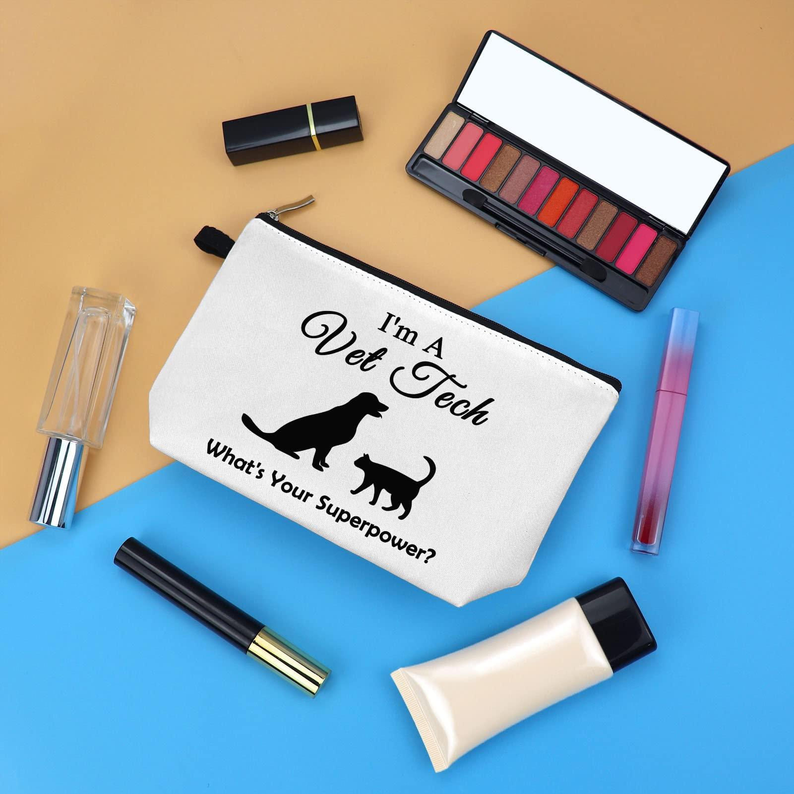 Mikela Vet Tech Gift Makeup Bag Veterinarian Appreciation Gift Thank You Gift for Vet Tech Cosmetic Bag Veterinary Student Graduation Gift Christmas Birthday Gift for Veterinarian Vet Tech Travel Pouch