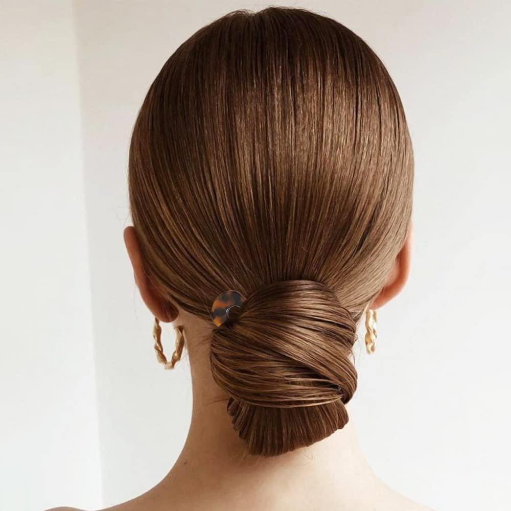 metulip 6 Pcs U-Shaped Hair Pins French Style Hair Pin Updo Bun Hair Sticks Wavy Chignon Pins Hair Accessories for Women and Girls