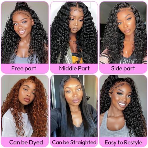 Uesoels Deep Wave Human Hair Bundles 30 Inch Bundles Human Hair Brazilian Virgin Weave Bundles Human Hair Unprocessed Brazilian Virgin Weave Bundles