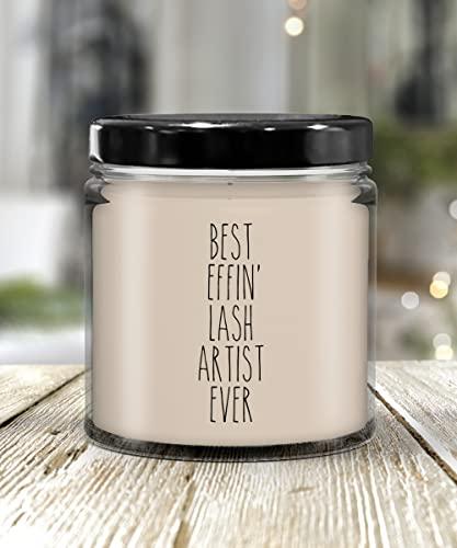 Cute But Rude Cute But Rude Gift for Lash Artist Best Effin' Lash Artist Ever Candle 9oz Vanilla Scented Soy Wax Blend Candles Funny Coworker Gifts