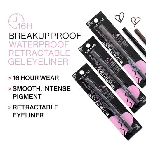 wet n wild wet n wild Mega Last Breakup Proof Retractable Gel Eyeliner - Waterproof 16-Hour Long-Lasting Wear, Cruelty-Free & Vegan - Charcoal