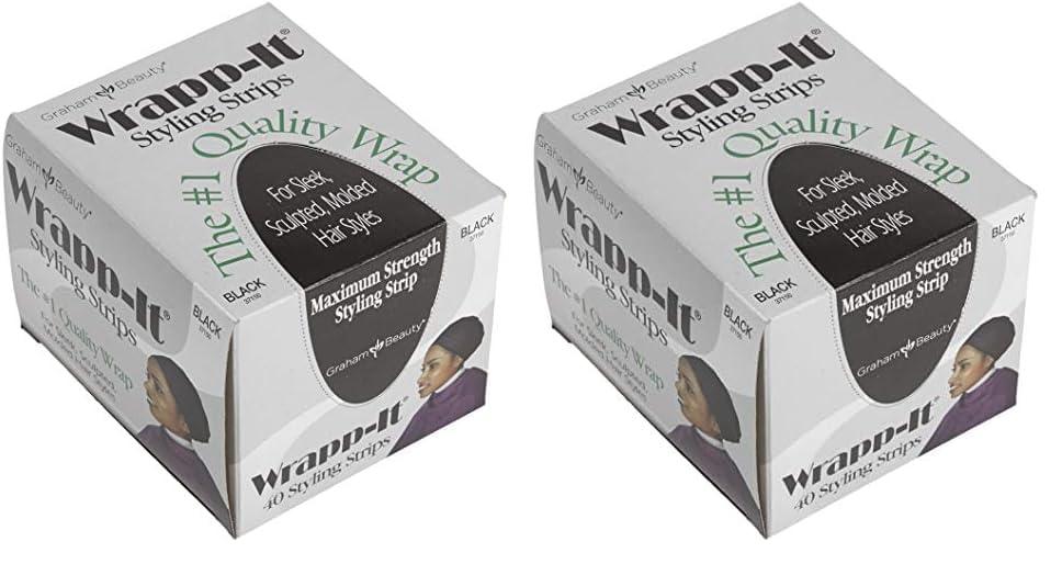 Graham Graham Beauty Wrapp-it Styling Strips, Black (Pack of 2)