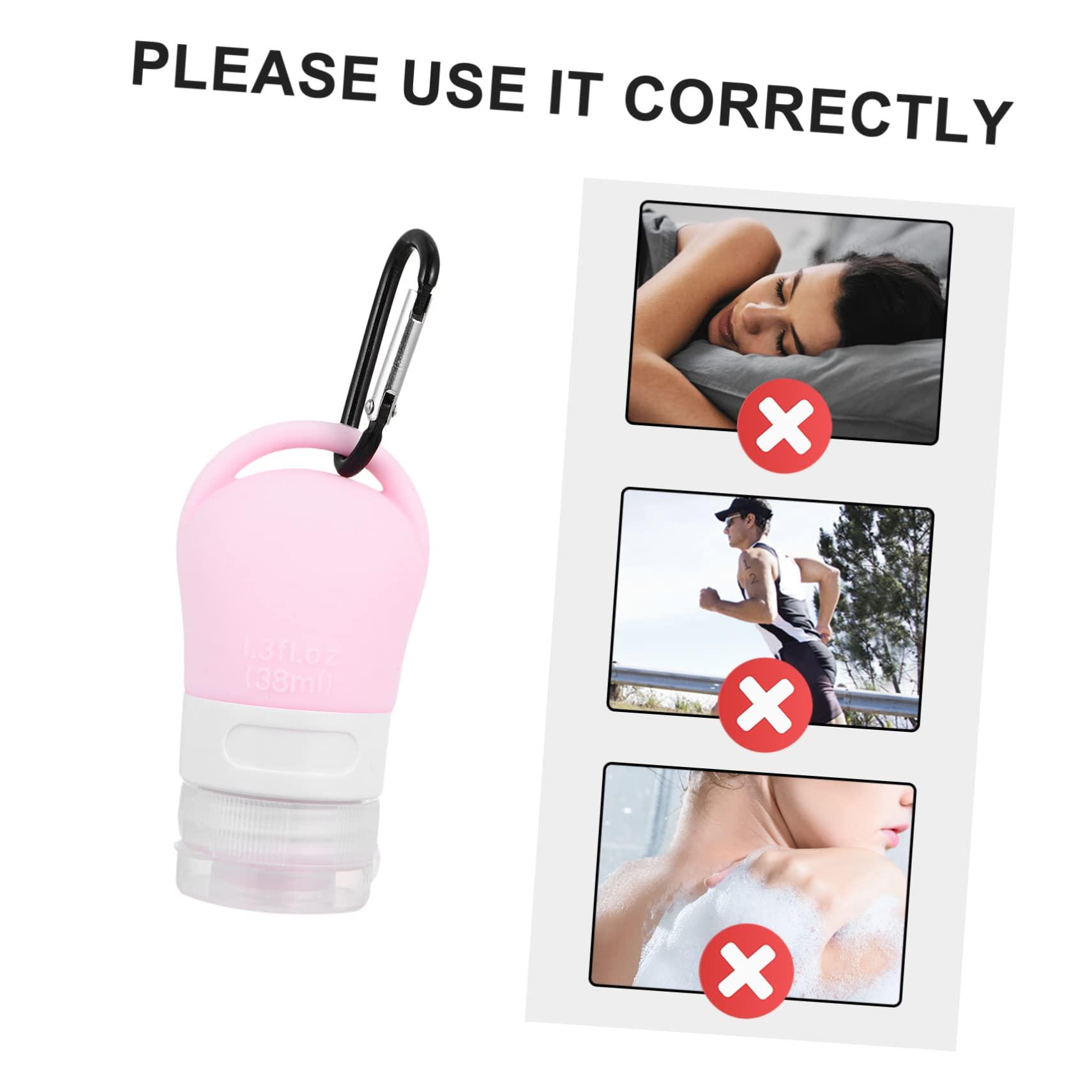 Beavorty Beavorty 4pcs Packaging Silicone Storage Bottle Travel Bottles with Clip Clear Bottle Keychain Holder Refillable Keychain Bottle Clear Container Mini Containers Travel Containers