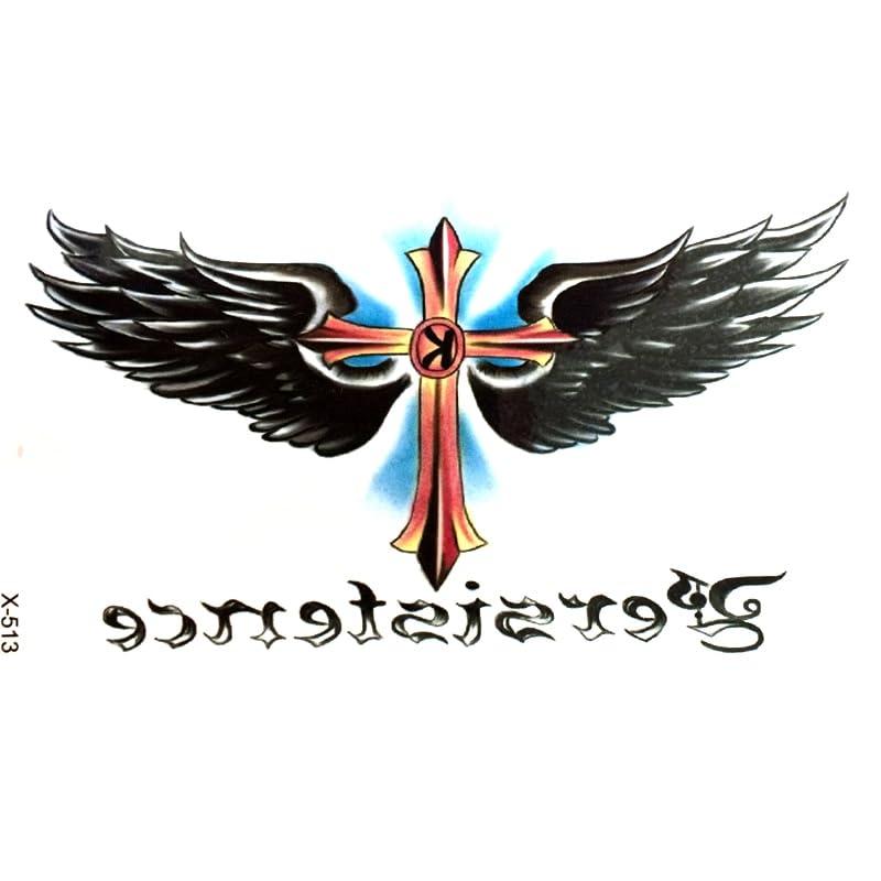 TTHUONG THATHU Hero Logon Waterproof Temporary Tattoos Men Cross Guitar Tattoo Kids Wing Henna Tattoo Body Art Sticker