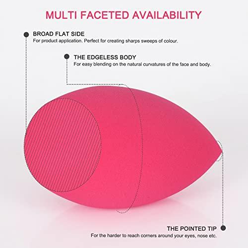 OtNiap EXTRA LARGE 11CM Make Up Beauty Sponges Blender BIG for Face & BODY (1x Small 1x Large) -With 2 Sponge Holder- FASTER FLAWLESS APPLICATION for Foundation/Fake Tan/Powder/Blending/Setting/