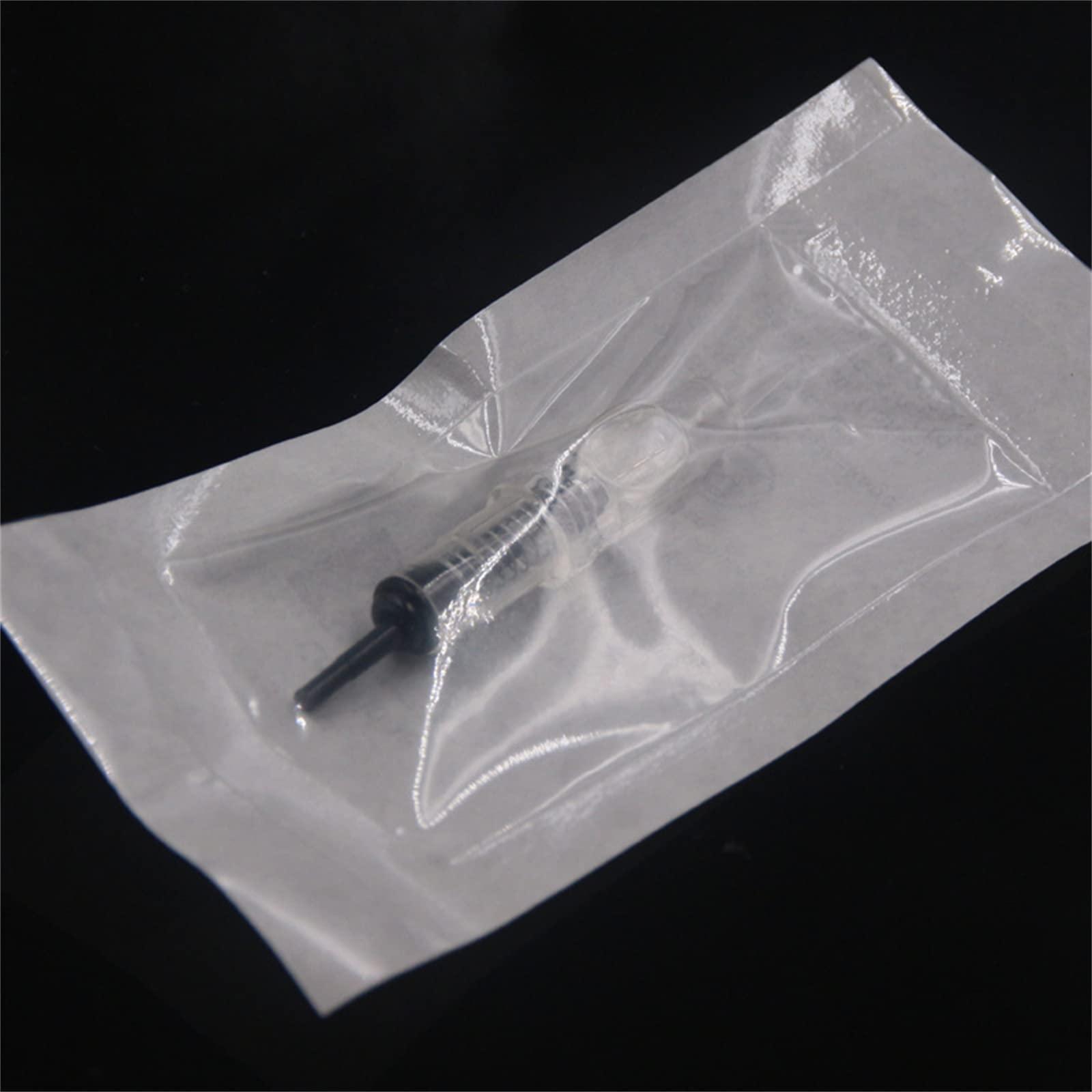 MAXSMLZT Permanent Makeup Cartridge Needles 1RL/3RL/5RL/5F/7F Sterilized Eyebrow Tattoo Needle for Permanent Makeup Pen Machine,1rl 0.2mm,50pcs