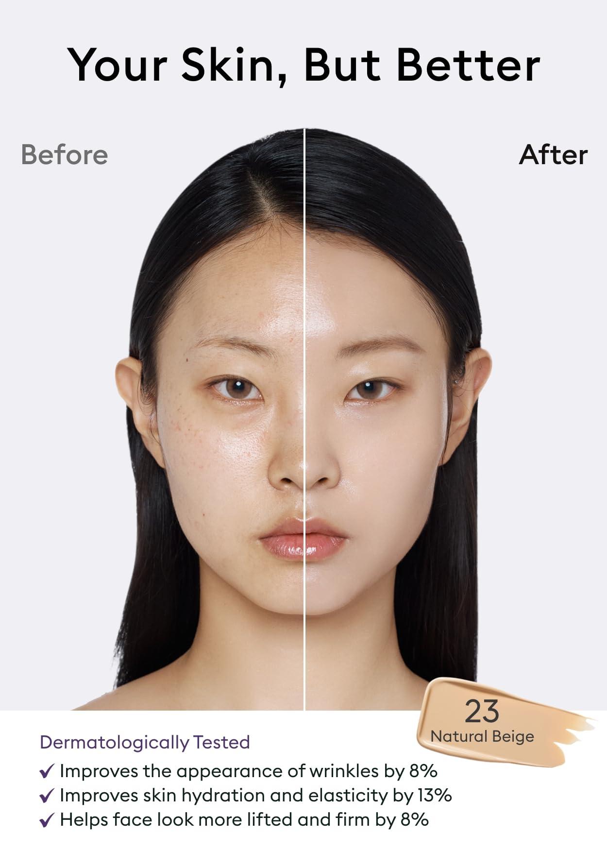 MISSHA MISSHA M PERFECT COVER SERUM BB CREAM No.23 Natural Beige, Skin Care Foundation Makeup, Tinted Moisturizer, Superfood Complex, Buildable Coverage, Glass Skin, Paraben Free, 1.18 Fl oz