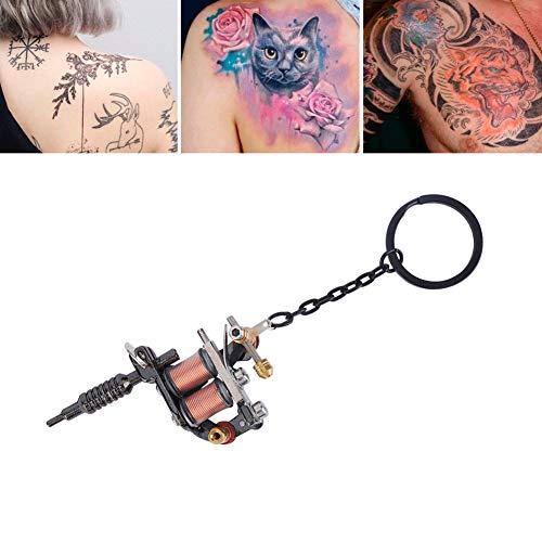 Salmue Tattoo Machine Key Chain, Fashion Charm Mini Tattoo Machine Key chain Tattoo Supply Keychain Tattoo Gun pendant Key chain Pendant Ornament(CX-3)