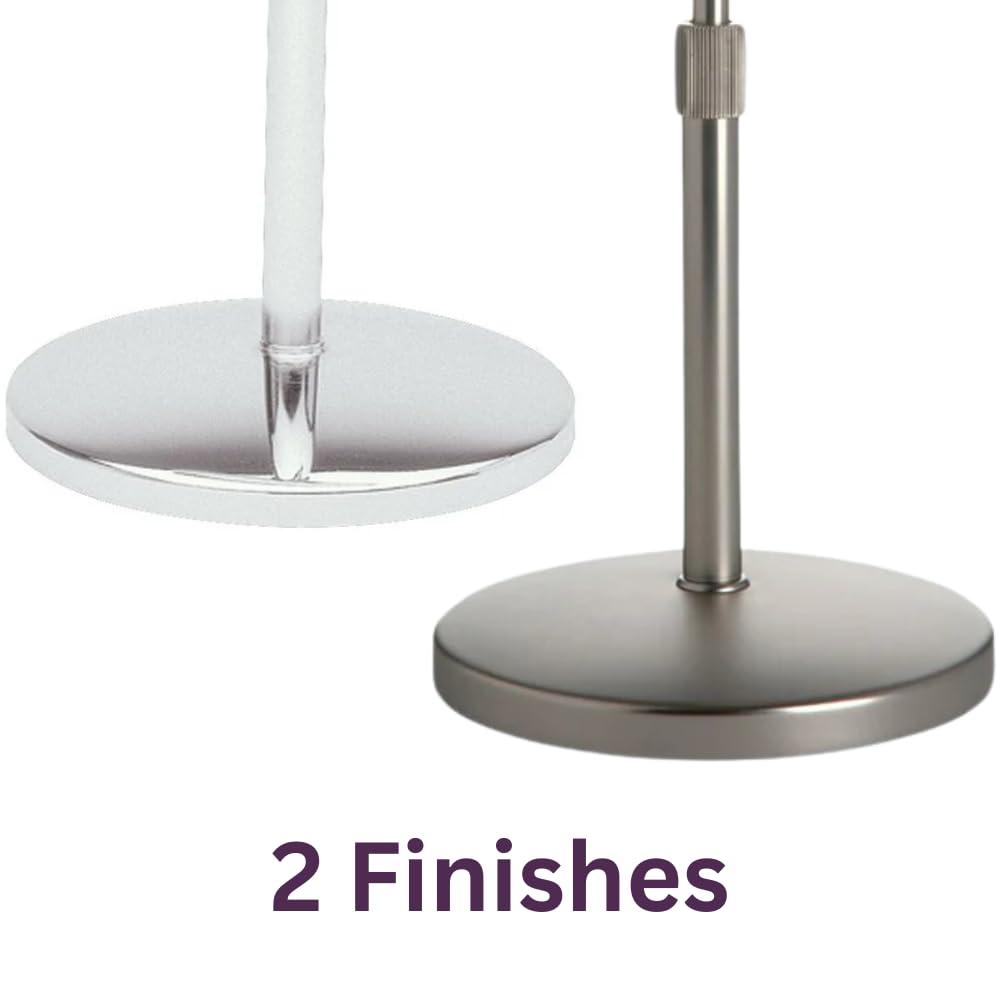 Jerdon JERDON Two-Sided Tabletop Makeup Vanity Mirror - 5X-1X Magnification & Swivel Design - 9-Inch Diameter Mirror with Adjustable Height - Polished Chrome Finish - Model JP4045C