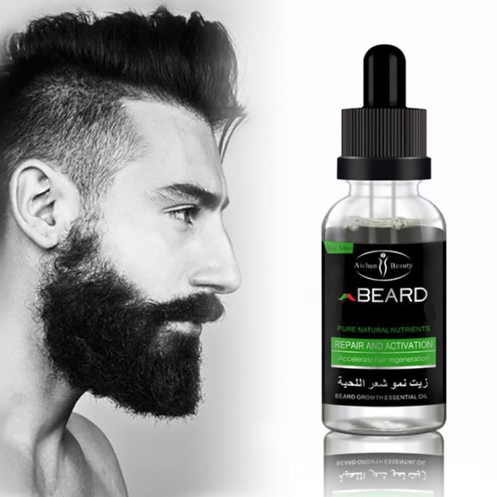 AICHUN BEAUTY AICHUN BEAUTY Beard Grow Oil | Facial Hair Supplement |Thicker Beard Care|Mens Hair Growth Vitamins 30ml/1.01oz