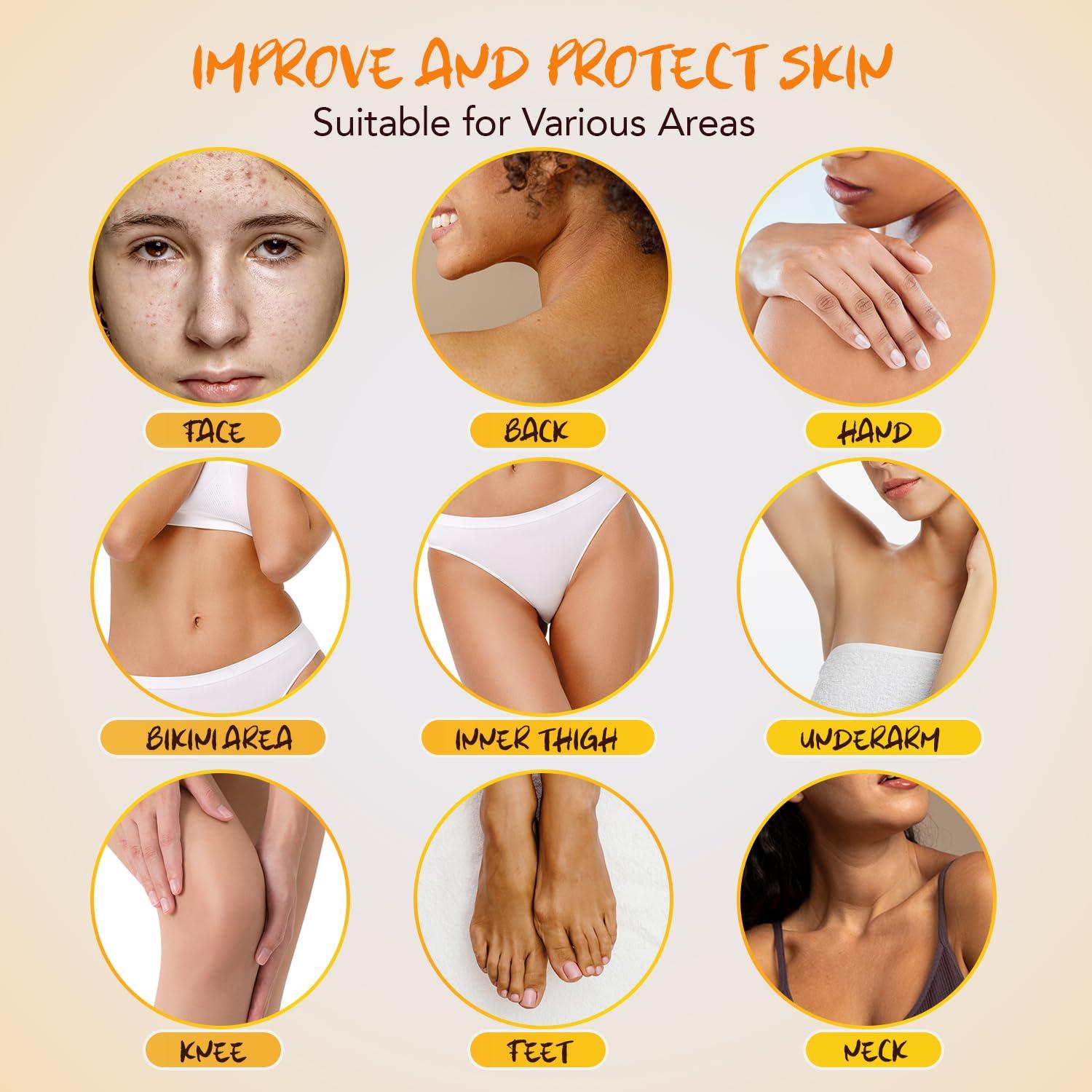 Kelinul Kojic Acid Soap: Dark Spot Remover Soap Bars - Turmeric Soap for dark spot - for face and Body with Retinol, Collagen, 9 OZ 4 Bars