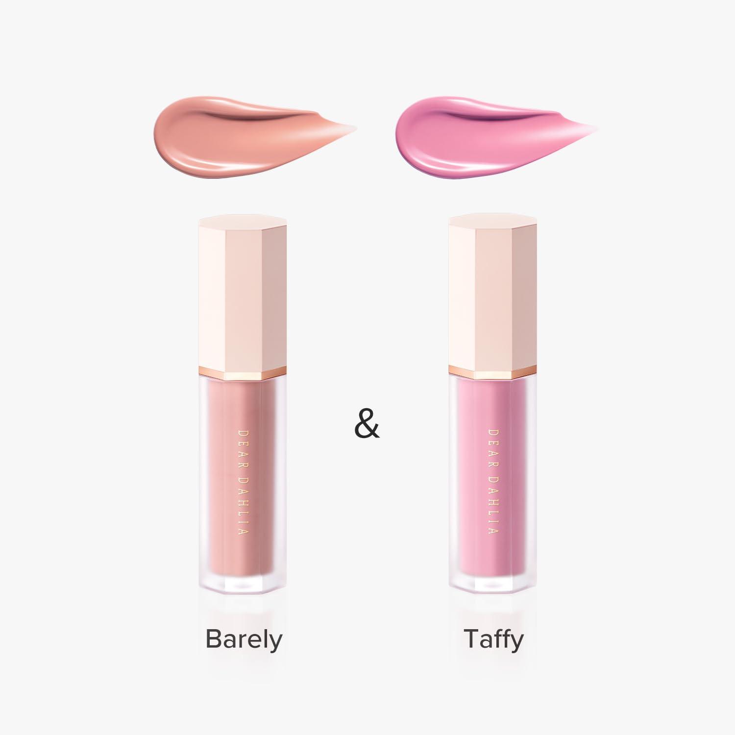 DEARDAHLIA DEAR DAHLIA Petal Drop Liquid Blush BARELY Liquid Blush for Cheeks, Blush Liquid Makeup, Rare Beauty, Natural Long Lasting Face Blush Cream Makeup, Skin Tint Blush, 4g (TAFFY, 4g)