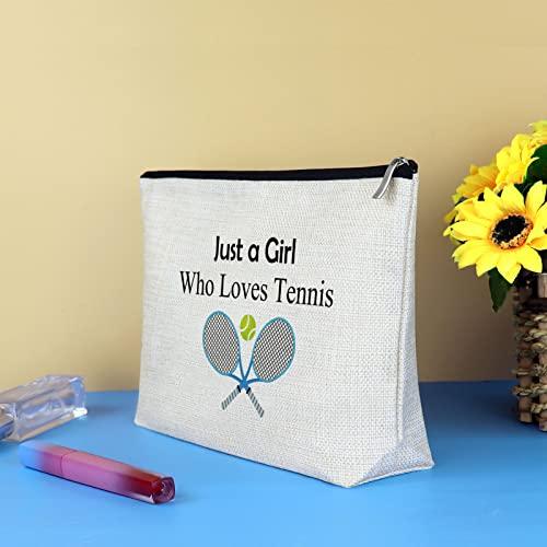 Mikela Tennis Gifts Makeup Bag for Women Tennis Lovers Gift Tennis Inspirational Gift Tennis Team Gift Idea Tennis Player Gifts Cosmetic Bag Birthday Graduation Gift for Tennis Lovers Friends Sister