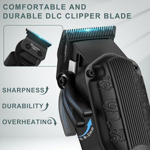Scttomon Scttomon Professional Hair Clipper for Men Hair Cutting Kit Men\'s Beard Trimmer Hair Trimmer Shaver Cordless Barber Clippers and Trimmers Set Black