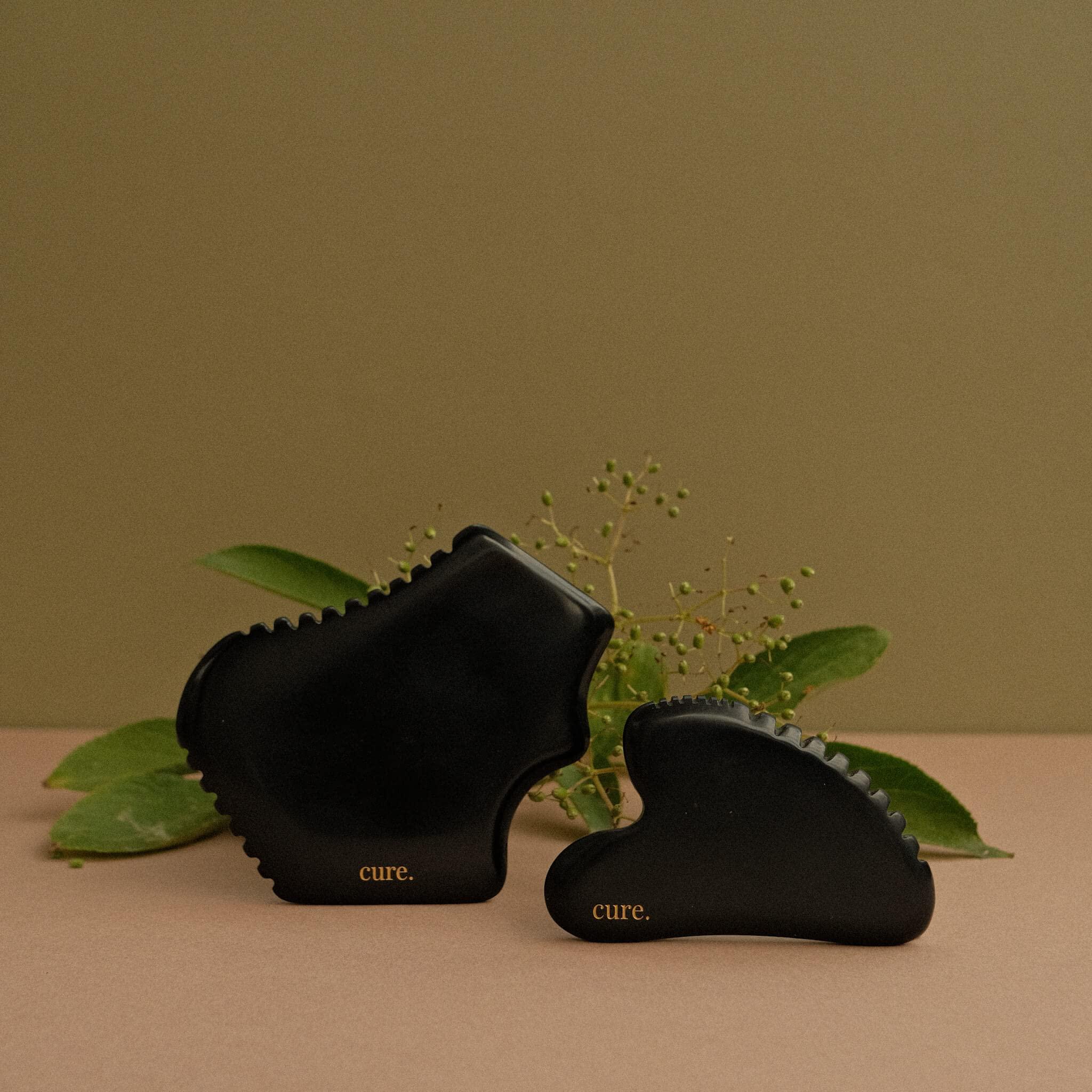 cure. CURE. Premium Natural Bian Stone Gua Sha for Body & Bian Heart Gua Sha for Face