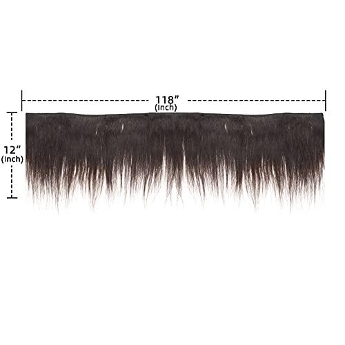 KARA HAIR FASHIONISTA 2-Pack Deal ! New Remy Yaky-Remy Blue 100% VIRGIN Human Hair Weave- Shed Free&Tangle Free (#T1B/RED 12")