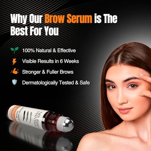 NOURISH MANTRA Nourish Mantra Eyebrow Growth Serum | Formulated with Redensyl, Biotin, Peptides & Amino Acids | Natural Eyebrow Serum and Enhancer for Thicker Brows | Brow Enhancing Serum 10 ml