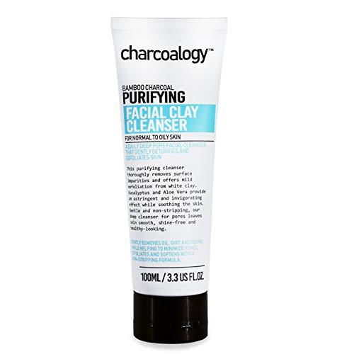 Charcoalogy Charcoalogy Bamboo Charcoal Purifying Facial Clay Cleanser , Daily Pore Cleanse & Detoxifies The Skin 3.3Oz