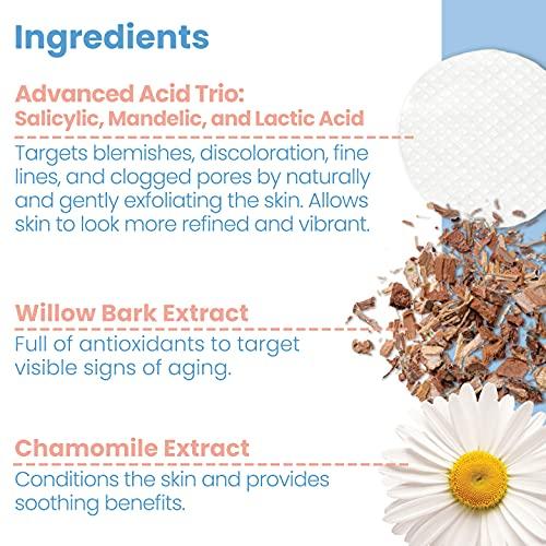 Pure Daily Care Pure Daily Care Lactic Acid Resurfacing Pads - Exfoliating Advanced Acid - Salicylic Lactic Mandelic Acid