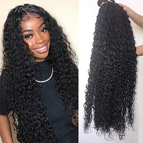 Queen Plus Hair 8-40inch Peruvian Kinky Curly 40 40 40inch 3 Bundles 100% Virgin Jerry Curl Human Hair Bundles Remy Wet and Wavy Human Hair Weave Bundles Queen Plus Hair