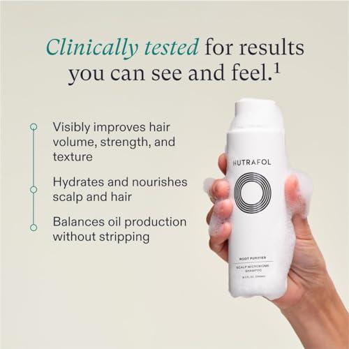 Nutrafol Nutrafol Shampoo, Cleanse and Hydrate Hair and Scalp, Improves Hair Volume, Strength and Texture, Physician-formulated for Thinning Hair, Color Safe, Sulfate Free - 8.1 Fl Oz Bottle
