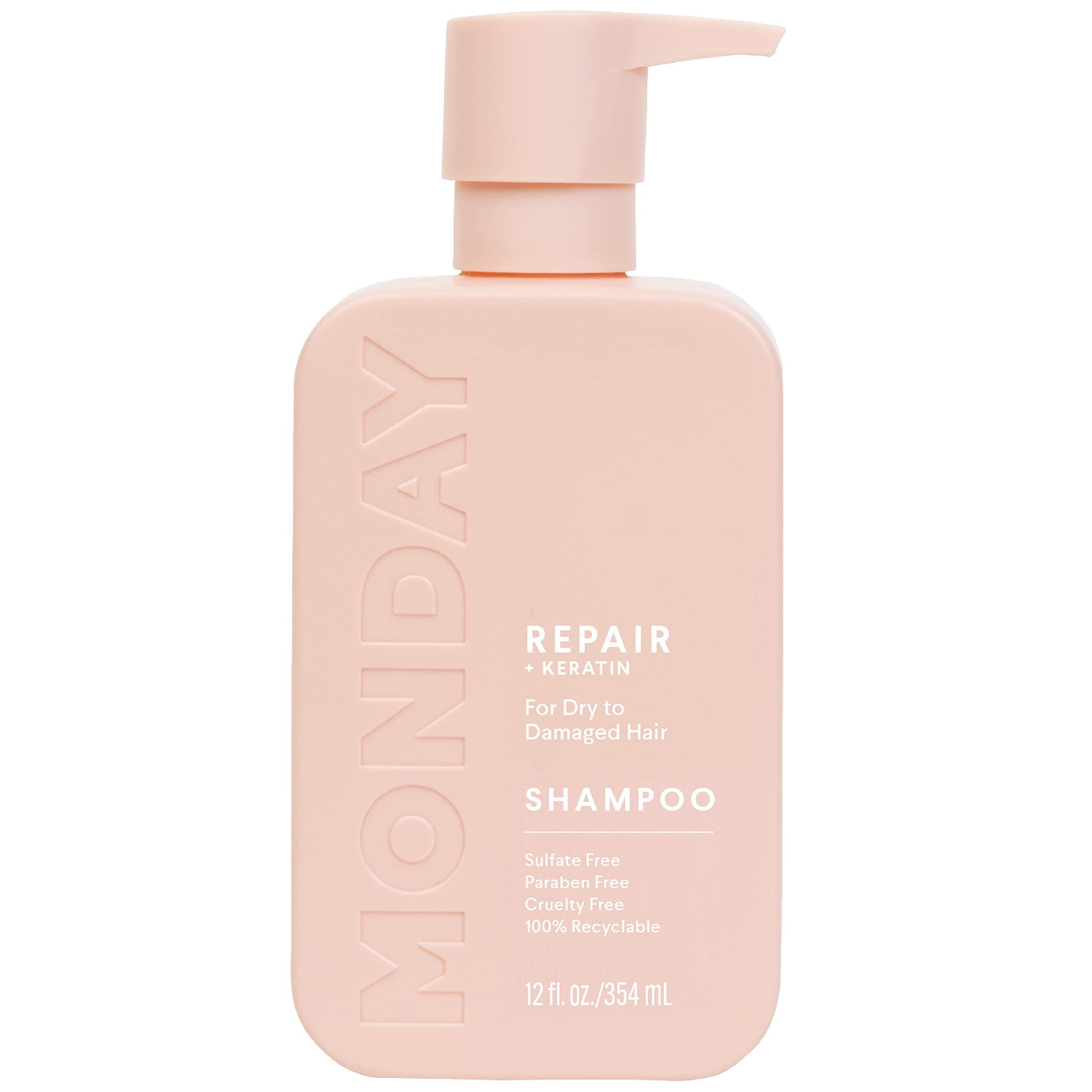 MONDAY HAIRCARE MONDAY HAIRCARE Repair Shampoo 12oz for Dry to Damaged Hair, Made with Keratin, Coconut Oil, Shea Butter and Vitamin E (350ml)