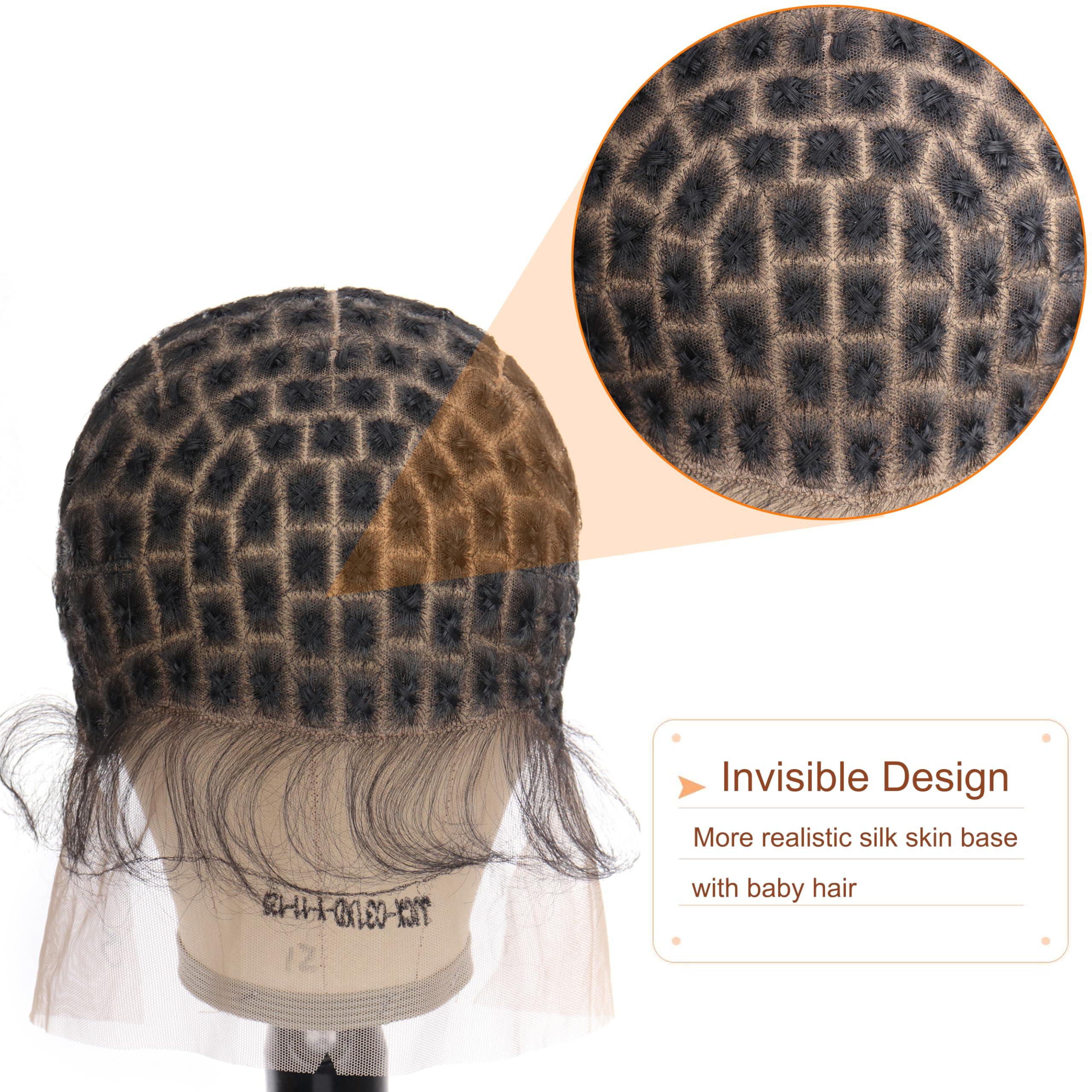 PORSMEER PORSMEER Full Lace Braided Wig Caps for Crochet Hair, Lace Crochet Cap for Black Women, Knot Crochet Wig Cap with Baby Hair, LightWeight Adjustable & Breathable with 123 Knots