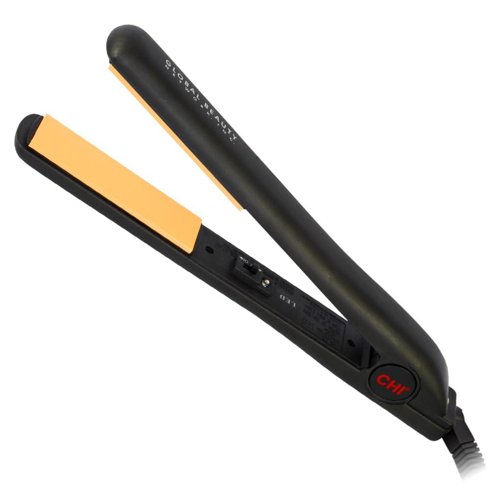 CHI CHI Original Ceramic Hair Straightener Flat Iron | 1 Inch Ceramic Floating Plates | Quick Heat Up & Straight Guard Smoothing Styling Cream, 8.5 FL Oz