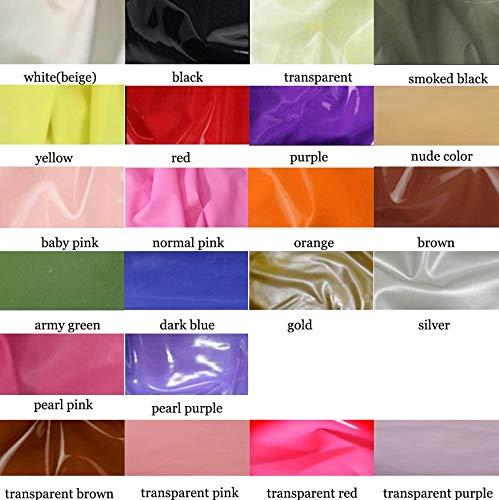 LatexFetish Latex Hood with Rolled Mouth Hole Back Zipper Exotic Rubber Mask Club Party Wear (Medium)