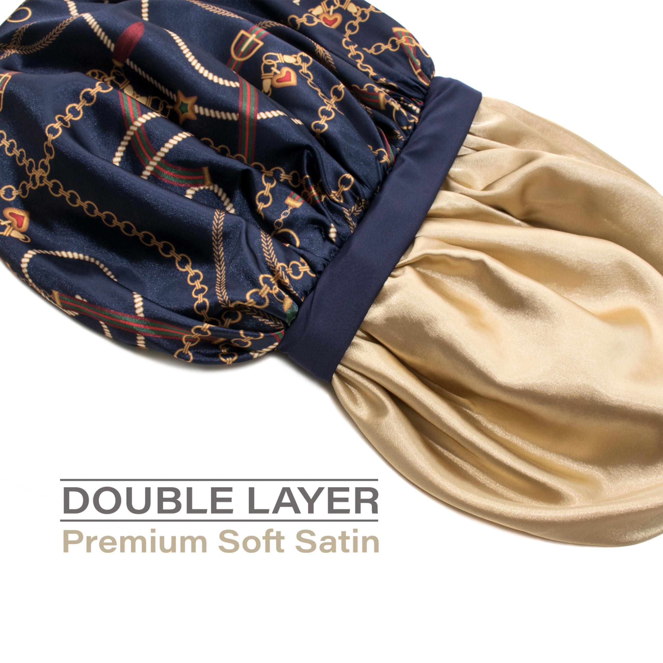 LAYKAY CAPLORD Bonnet Silk Bonnet for Sleeping Satin Bonnet Hair Bonnets for Black Women Silk Sleep Cap Satin Hair Bonnet for Sleeping Bonet Silk Bonnet for Curly Hair for Men Night Hair Wrap Head Cover