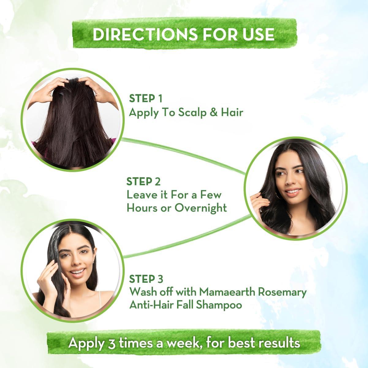 MAMAEARTH Mamaearth Rosemary Hair Growth Oil | Anti Hair Fall Tonic | Strengthening Oil with Fenugreek Seed | Gives Soft, Smooth, Shiny & Strong Hair | 6.76 Fl Oz/200 ml